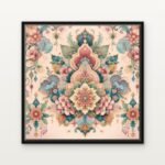 Handcrafted Petals of the Aurora Bloom Floating Canvas Wall Painting - Ready to Hang Traditional Art | DrawTools