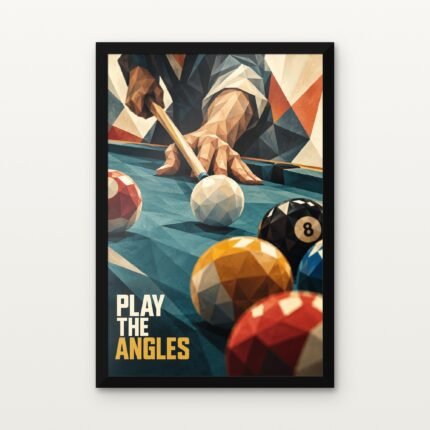 Play the Angles in Black Classic Frame with Matt paper & Protective Coating - DrawTools