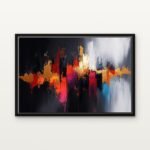 Handcrafted Pulse of the Prism Floating Canvas Wall Painting - Ready to Hang Abstract Art | DrawTools