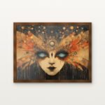 Queen of the Forgotten Realm Framed Wall Art in Warm Walnut Classic Frame - Premium abstract art for living room | DrawTools
