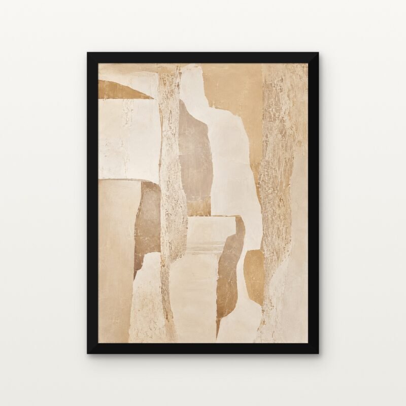 Quiet Strata 01 in Black Classic Frame with Matt paper & Protective Coating - DrawTools