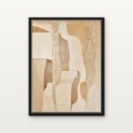 Quiet Strata 01 in Black Floating Frame on a Canvas Print - DrawTools