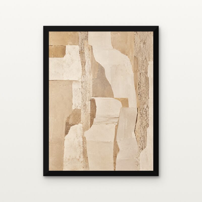 Quiet Strata 02 in Black Classic Frame with Matt paper & Protective Coating - DrawTools