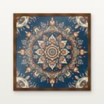 Radiance of the Infinite Mandala Framed Wall Art in Warm Walnut Classic Frame - Premium art for home decor | DrawTools