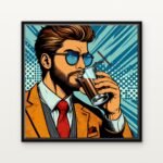 Handcrafted Refined Refreshment The Dapper Draft Floating Canvas Wall Painting - Ready to Hang Pop Art | DrawTools