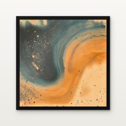 Rivers of Resonance 02 in Black Classic Frame with Matt paper & Protective Coating - DrawTools