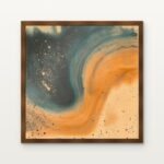 Rivers of Resonance 02 in Brown Classic Frame with Matt paper & Protective Coating - DrawTools