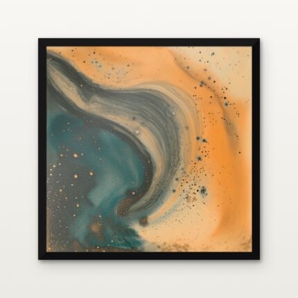 Rivers of Resonance 03 in Black Classic Frame with Matt paper & Protective Coating - DrawTools