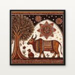 Handcrafted Royal Bond Beneath the Tree of Time Floating Canvas Wall Painting - Ready to Hang Traditional Art | DrawTools