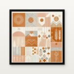 Buy Sacred Patterns of Passage Abstract Canvas Painting Online - Black Classic Glazed Frame | DrawTools