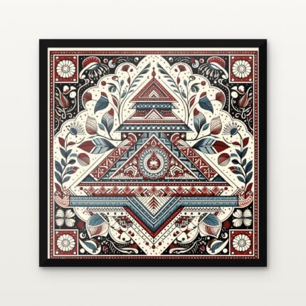 Buy Sanctuary of Sacred Geometry Traditional Canvas Painting Online - Black Classic Glazed Frame | DrawTools