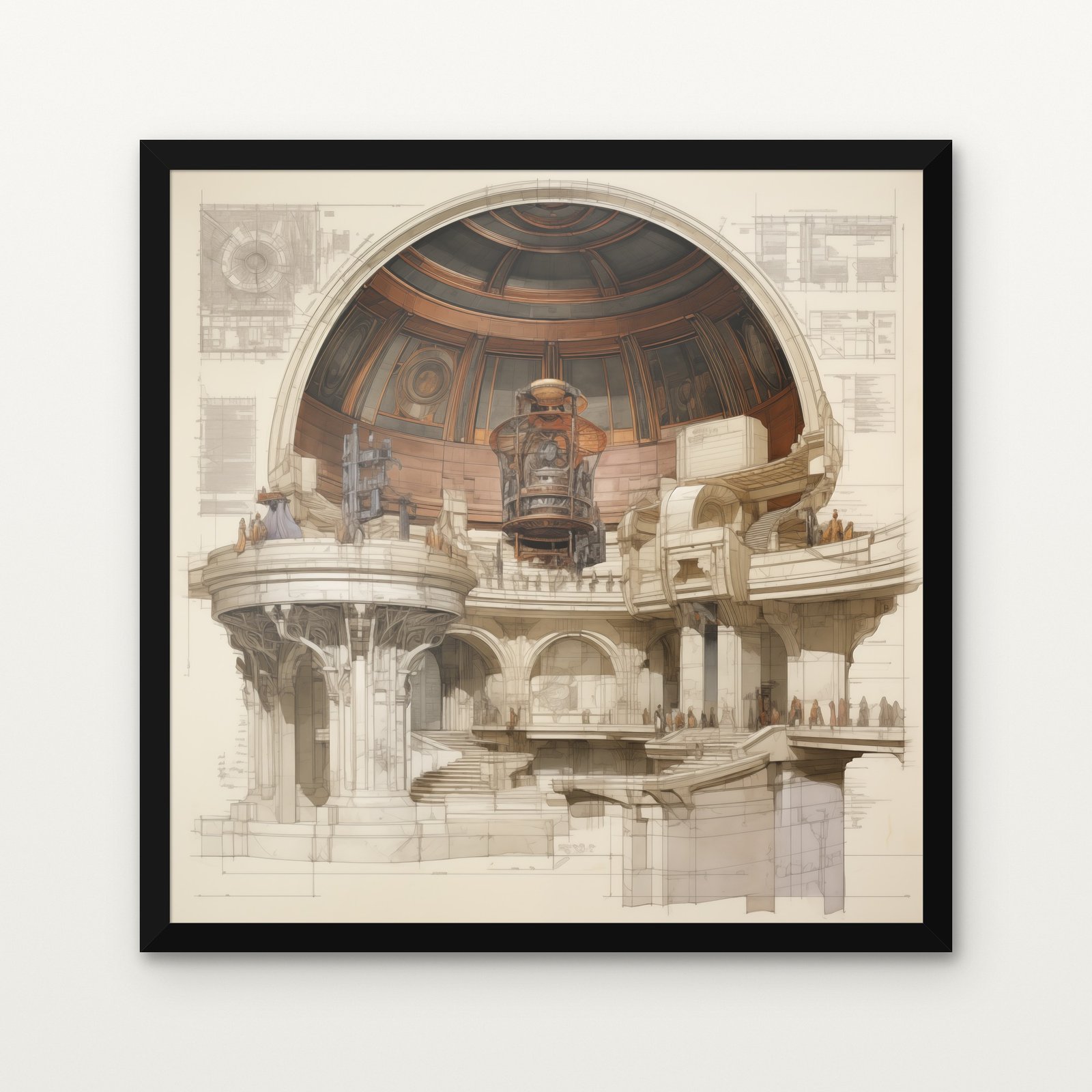 Sanctum of Resonant Echoes Star wars Canvas Painting - Black Classic Frame | DrawTools Buy Sanctum of Resonant Echoes Star wars Canvas Painting Online - Black Classic Glazed Frame | DrawTools