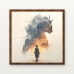 Shailaputri (Origin) in Brown Classic Frame with Matt paper & Protective Coating - DrawTools