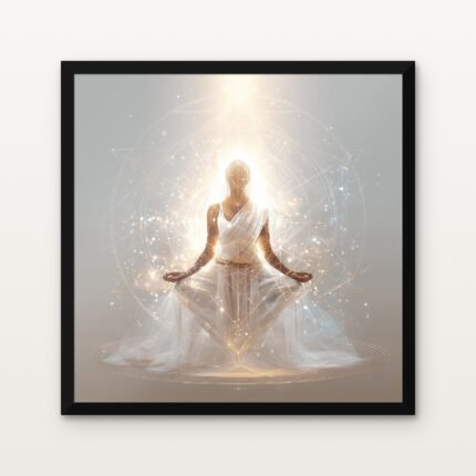 Siddhidatri (Giver of Siddhis) in Black Classic Frame with Matt paper & Protective Coating - DrawTools