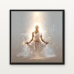 Siddhidatri (Giver of Siddhis) in Black Floating Frame on a Canvas Print - DrawTools