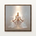 Siddhidatri (Giver of Siddhis) in Brown Floating Frame on a Canvas Print - DrawTools