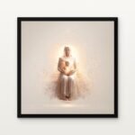 Skandamata (Mother of Kartikeya) in Black Classic Frame with Matt paper & Protective Coating - DrawTools