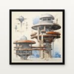 Buy Sky Bastion of the Cloud Guild Star wars Canvas Painting Online - Black Classic Glazed Frame | DrawTools
