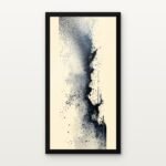 Buy Soot Column Abstract Canvas Painting Online - Black Classic Glazed Frame | DrawTools