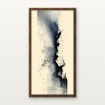 Luxury Soot Column Canvas Print in Warm Walnut Floating Frame - Modern Interior Wall Art | DrawTools