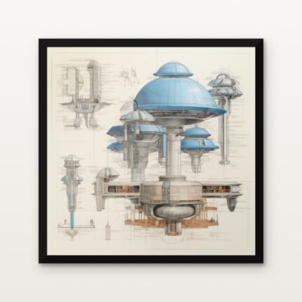 Buy Spirehold of the Ether Clerics Star wars Canvas Painting Online - Black Classic Glazed Frame | DrawTools