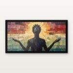 Buy Spiritual Awakening Emotion Canvas Painting Online - Black Classic Glazed Frame | DrawTools