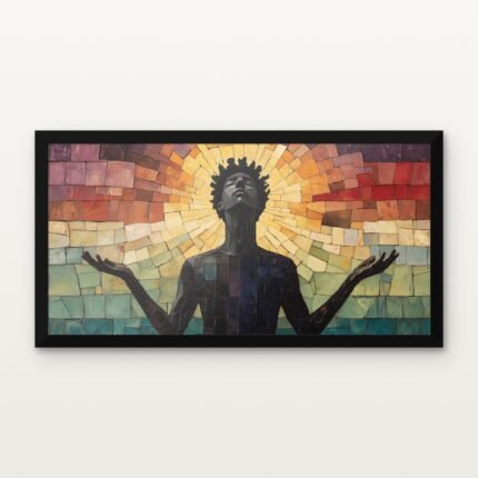Spiritual Awakening in Black Classic Frame with Matt paper & Protective Coating - DrawTools