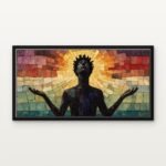 Handcrafted Spiritual Awakening Floating Canvas Wall Painting - Ready to Hang Emotion Art | DrawTools