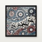 Buy Starlit Caravan Through the Cosmos Traditional Canvas Painting Online - Black Classic Glazed Frame | DrawTools