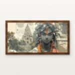 Temple Sentinel Echo of Antiquity Framed Wall Art in Warm Walnut Classic Frame - Premium art for home decor | DrawTools
