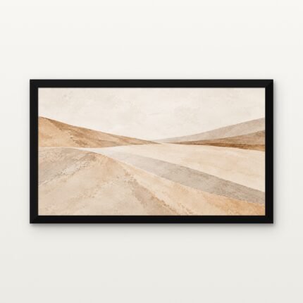 Buy The Falling Plain 02 Abstract Canvas Painting Online - Black Classic Glazed Frame | DrawTools