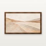 The Falling Plain 02 in Brown Classic Frame with Matt paper & Protective Coating - DrawTools