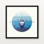 Buy The Hourglass Temple Abstract Canvas Painting Online - Black Classic Glazed Frame | DrawTools