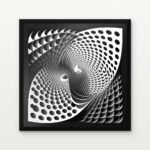 Buy The Hypnotic Spiral of Infinity Natural Computation Canvas Painting Online - Black Classic Glazed Frame | DrawTools