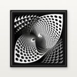 Handcrafted The Hypnotic Spiral of Infinity Floating Canvas Wall Painting - Ready to Hang Natural Computation Art | DrawTools