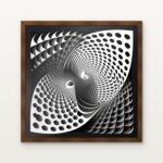 The Hypnotic Spiral of Infinity Framed Wall Art in Warm Walnut Classic Frame - Premium art for home decor | DrawTools