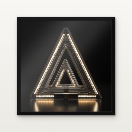Buy The Luminous Paradox Sci-Fi Canvas Painting Online - Black Classic Glazed Frame | DrawTools