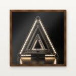 The Luminous Paradox Framed Wall Art in Warm Walnut Classic Frame - Premium art for home decor | DrawTools