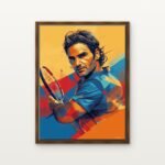 Luxury The Maestro of Motion Canvas Print in Warm Walnut Floating Frame - Modern Interior Wall Art | DrawTools