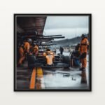 Handcrafted The Pitlane Vanguard Floating Canvas Wall Painting - Ready to Hang Sports Art | DrawTools