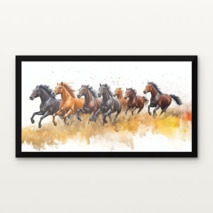 Buy The Thunder of Freedom Vaastu Canvas Painting Online - Black Classic Glazed Frame | DrawTools
