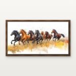 Luxury The Thunder of Freedom Canvas Print in Warm Walnut Floating Frame - Modern Interior Wall Art | DrawTools