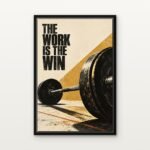 The work is the win 01 in Black Floating Frame on a Canvas Print - DrawTools
