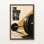 The work is the win 01 in Brown Floating Frame on a Canvas Print - DrawTools