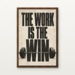 The work is the win 02 in Brown Floating Frame on a Canvas Print - DrawTools