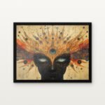 Buy Twilight Oracle Abstract Canvas Painting Online - Black Classic Glazed Frame | DrawTools