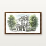 Twin Thrones of Harmony Framed Wall Art in Warm Walnut Classic Frame - Premium art for home decor | DrawTools