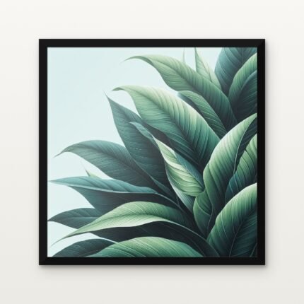 Verdant Crest of the Wind in Black Classic Frame with Matt paper & Protective Coating - DrawTools