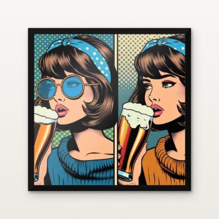 Buy Vintage Vibe The Sisters of Suds Pop Canvas Painting Online - Black Classic Glazed Frame | DrawTools