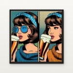 Handcrafted Vintage Vibe The Sisters of Suds Floating Canvas Wall Painting - Ready to Hang Pop Art | DrawTools